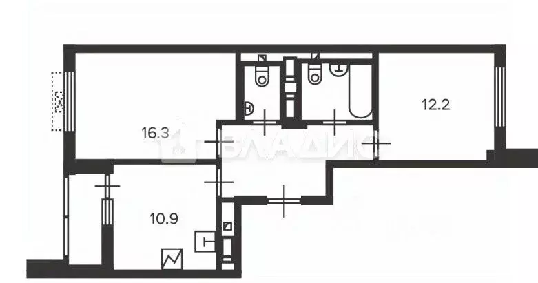 2-к кв. Москва Кусковская ул., 12/1 (54.4 м) - Фото 2