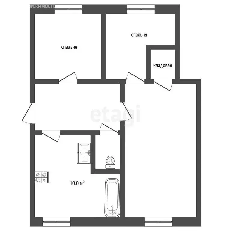 3-комнатная квартира: Тутаев, Комсомольская улица, 40 (60 м) - Фото 1