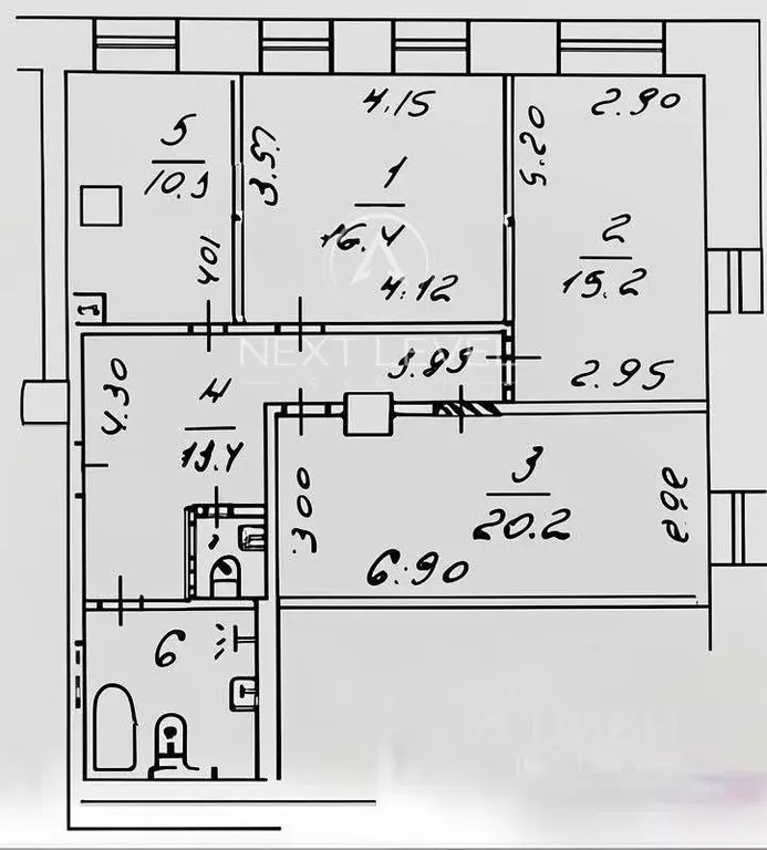 3-к кв. Москва Поварская ул., 26 (84.9 м) - Фото 2