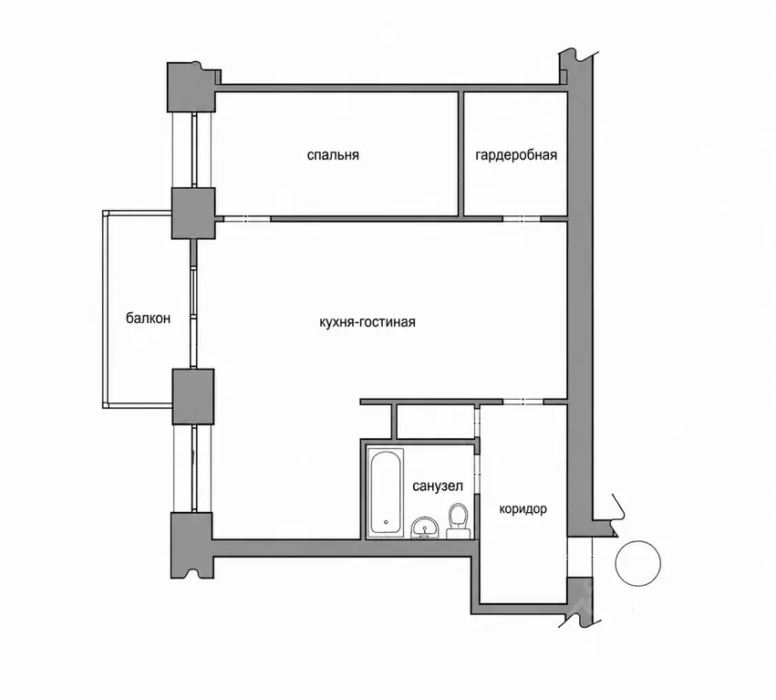 2-к кв. Омская область, Омск просп. Мира, 72 (42.8 м) - Фото 1