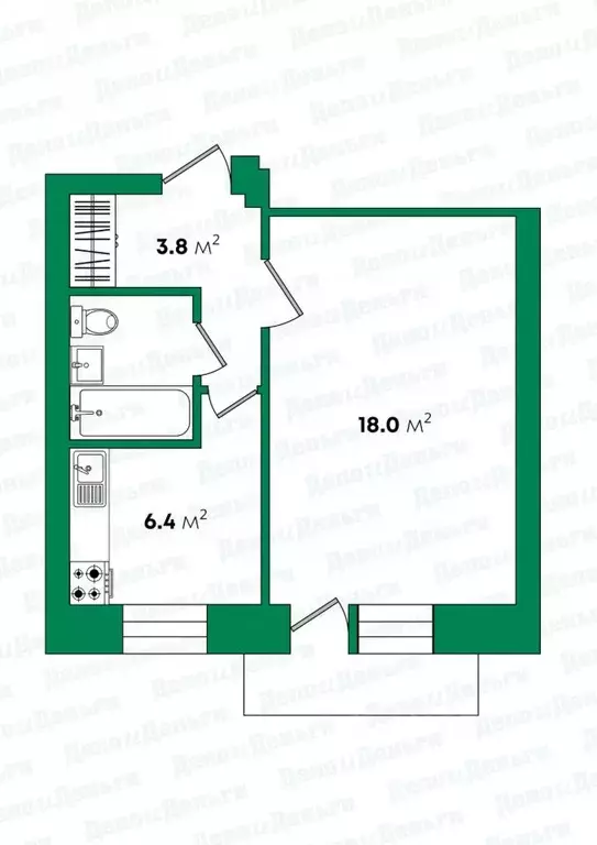1-к кв. Кировская область, Киров ул. Тимирязева, 10 (32.3 м) - Фото 0