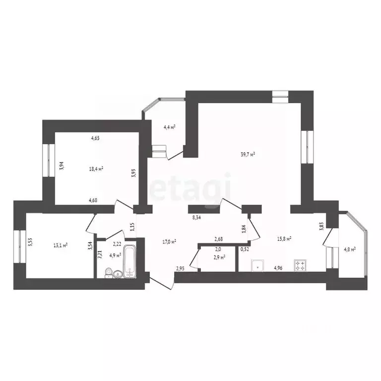 3-к кв. Башкортостан, Уфа Революционная ул., 111/2 (115.4 м) - Фото 2