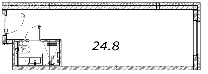 Квартира-студия: Санкт-Петербург, улица Орджоникидзе, 44А (24.8 м) - Фото 0