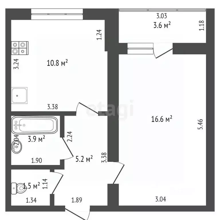 1-к кв. Оренбургская область, Оренбург ул. Терешковой, 138/3 (37.6 м) - Фото 1