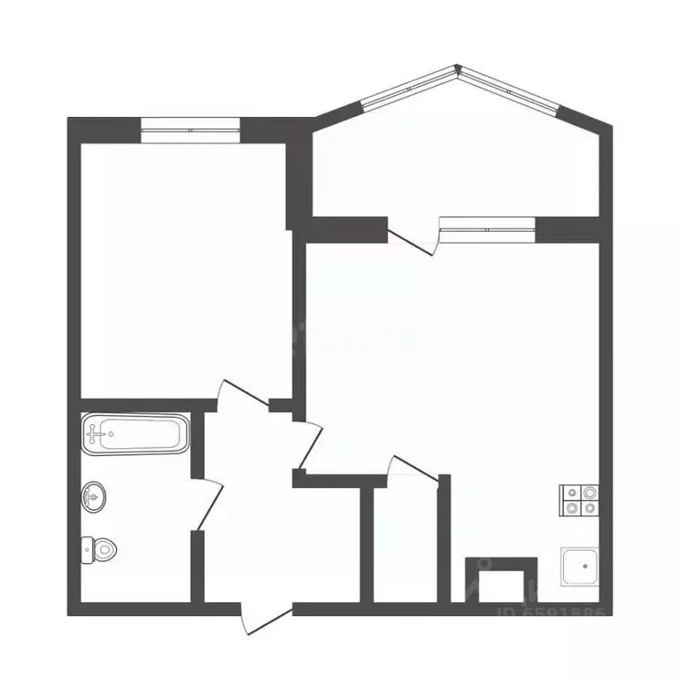1-к кв. Тульская область, Щекино ул. Ремонтников, 4 (31.8 м) - Фото 2
