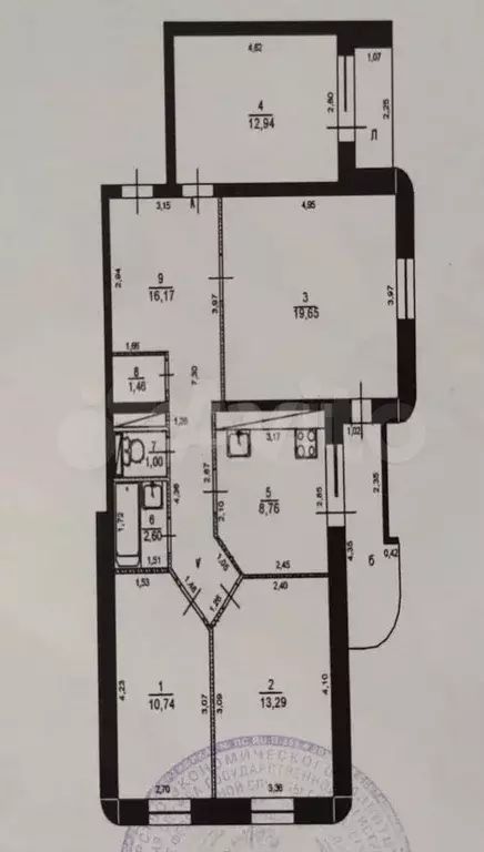 4-к. квартира, 86,6 м, 15/16 эт. - Фото 0