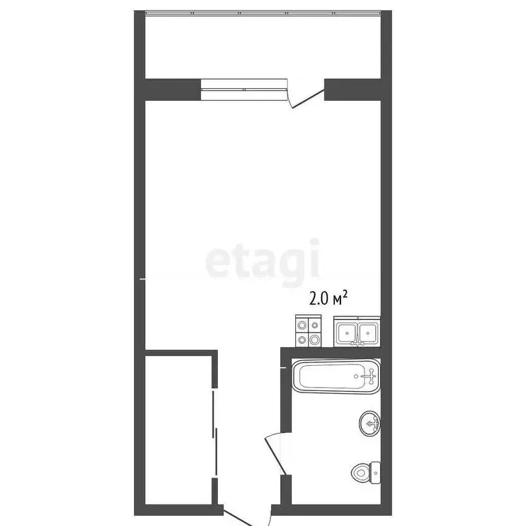 Квартира-студия: Севастополь, улица Челюскинцев, 49 (20.1 м) - Фото 1