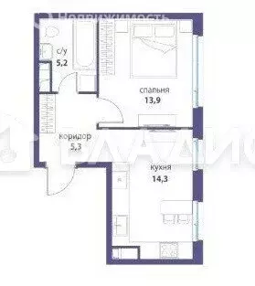 1-комнатная квартира: Москва, улица Крузенштерна, 9 (38.6 м) - Фото 1