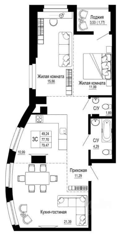 2-к кв. Ростовская область, Ростов-на-Дону Привокзальная ул., 3/1 ... - Фото 0