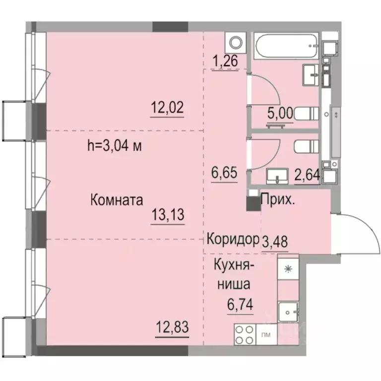 Студия Удмуртия, Ижевск ул. Лихвинцева, 17 (63.6 м) - Фото 1