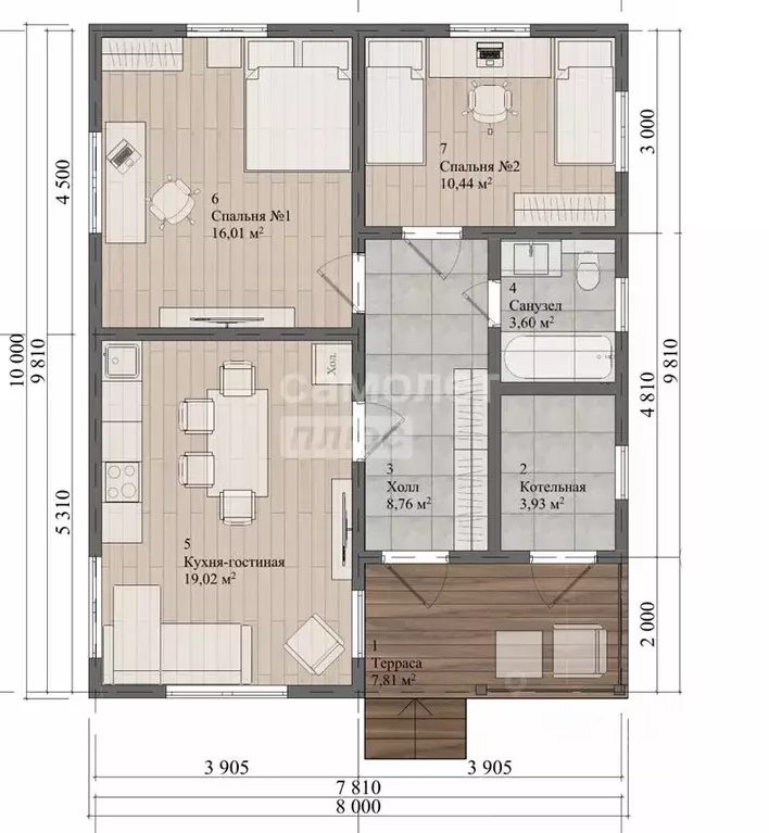 Дом в Томская область, Томский район, д. Казанка  (70 м) - Фото 2