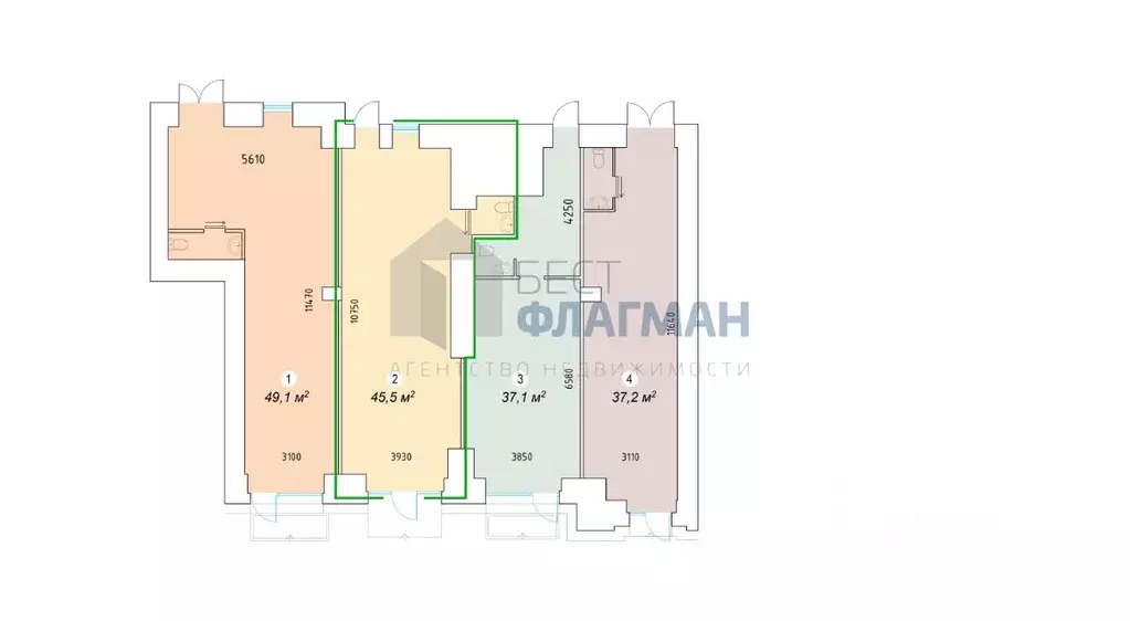 Помещение свободного назначения в Москва Ленинградское ш., 8К1 (46 м) - Фото 2