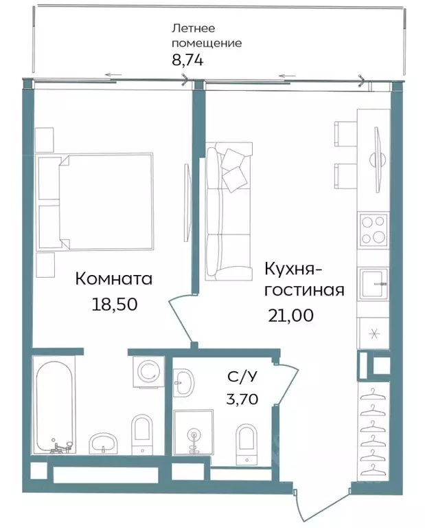 2-к кв. Крым, Саки ул. Морская (51.94 м) - Фото 1