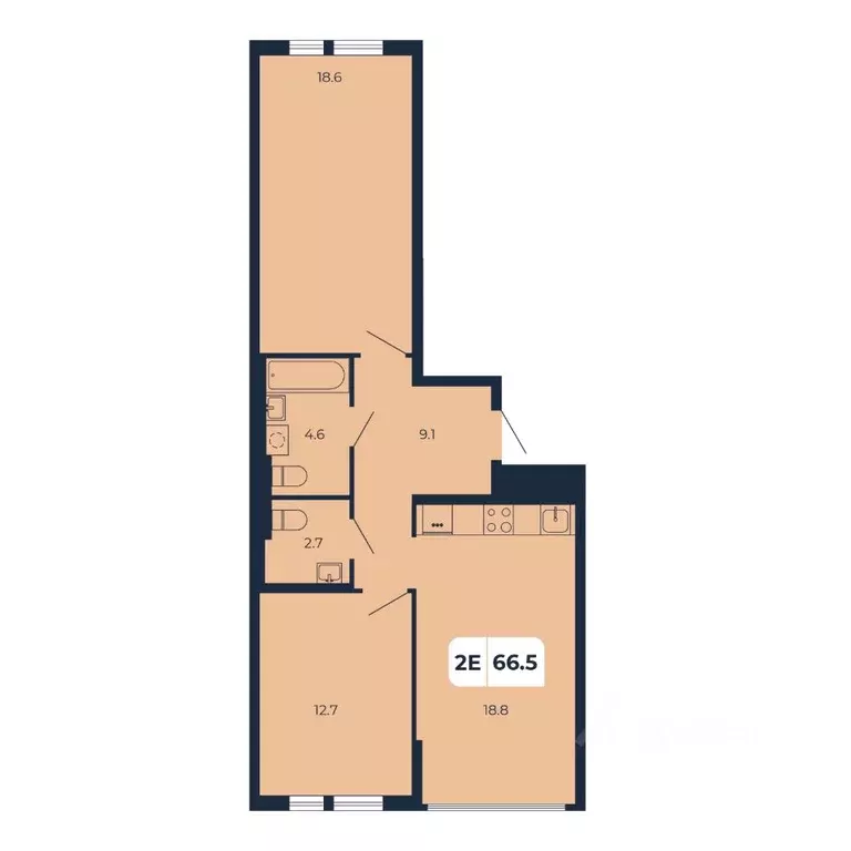 2-к кв. Ростовская область, Ростов-на-Дону Северный мкр, ул. ... - Фото 1