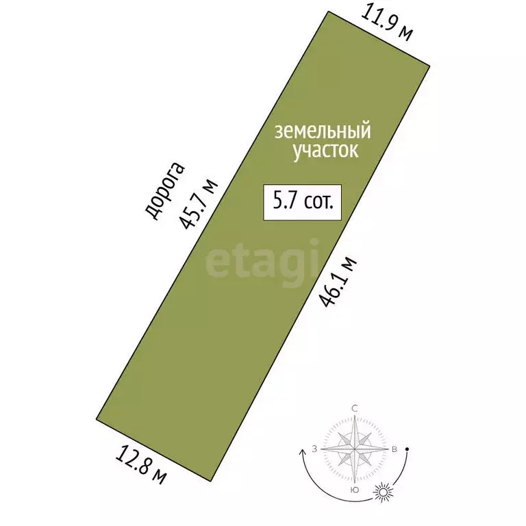 Участок в Тюменский муниципальный округ, село Горьковка (5.7 м) - Фото 1