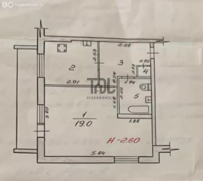 1-комнатная квартира: Волгоград, улица Землячки, 50 (36 м) - Фото 1