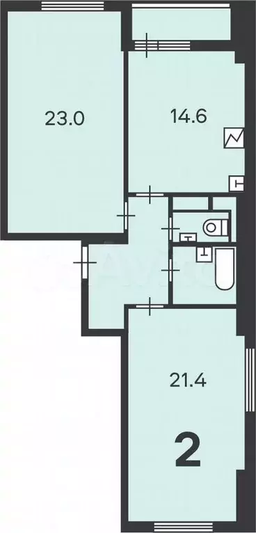 Аукцион: 2-к. квартира, 70,9 м, 22/26 эт. - Фото 0