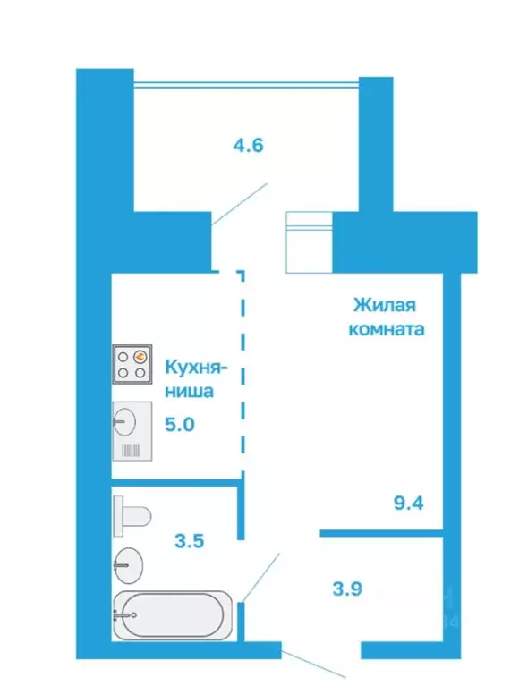 Студия Амурская область, Благовещенский район, с. Чигири ул. ... - Фото 1