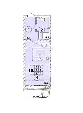 Квартира-студия: Абакан, улица Кирова, 185к1 (27.2 м) - Фото 0