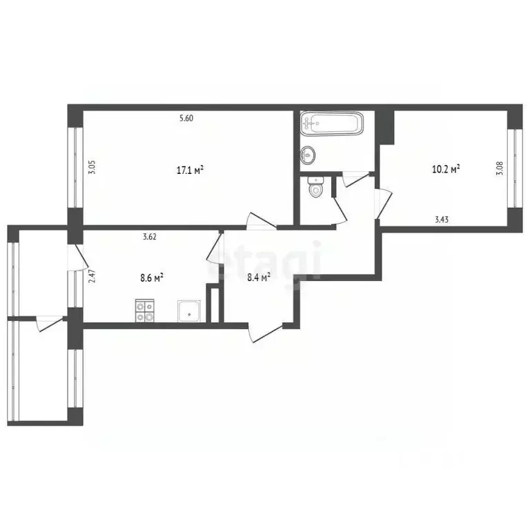 2-к кв. Камчатский край, Петропавловск-Камчатский ул. Вольского, 22 ... - Фото 1