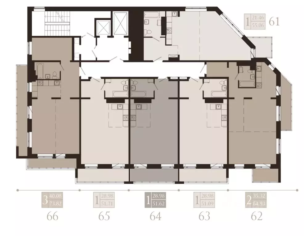1-к кв. Иркутская область, Иркутск Советская ул., 115/1 (51.71 м) - Фото 2
