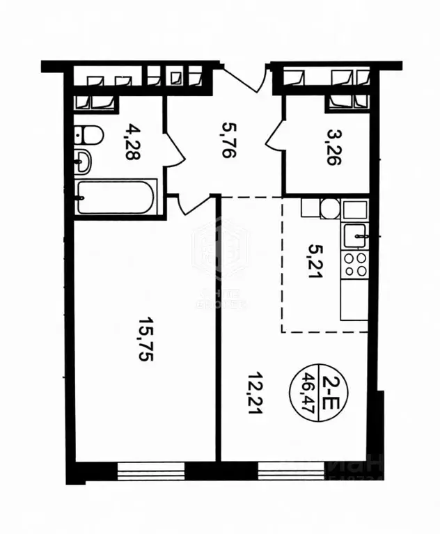 1-к кв. Московская область, Одинцовский городской округ, Заречье пгт ... - Фото 2