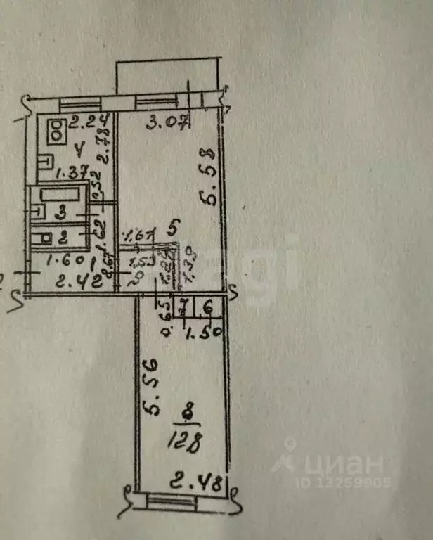 2-к кв. Липецкая область, Липецк ул. П.А. Папина, 29 (43.0 м) - Фото 2