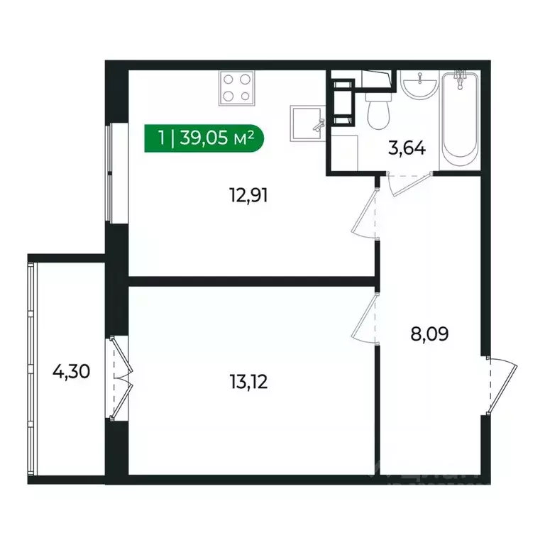 1-к кв. Ленинградская область, Сертолово Всеволожский район, ... - Фото 2