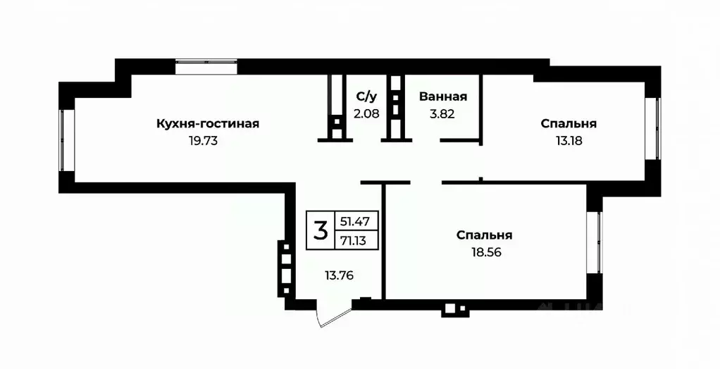 3-к кв. Оренбургская область, Оренбург Селивановский пер., 24/46 ... - Фото 1