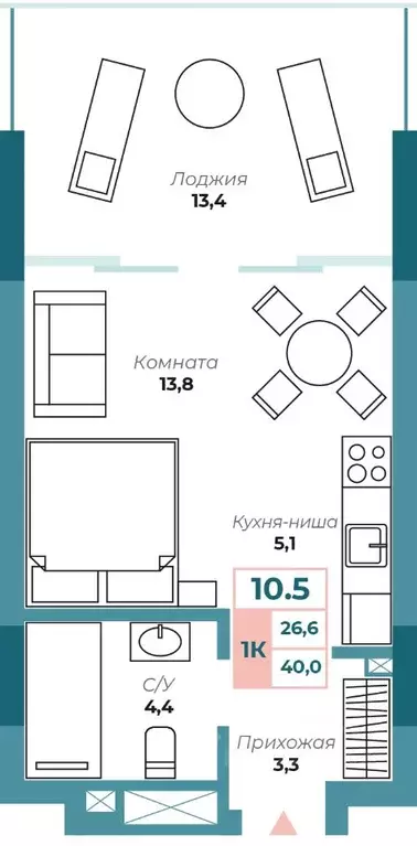 1-к кв. Крым, Алушта ул. Набережная, 18 (40.0 м) - Фото 0