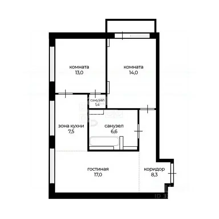 3-к кв. Новосибирская область, Новосибирск Затулинский жилмассив, ул. ... - Фото 2