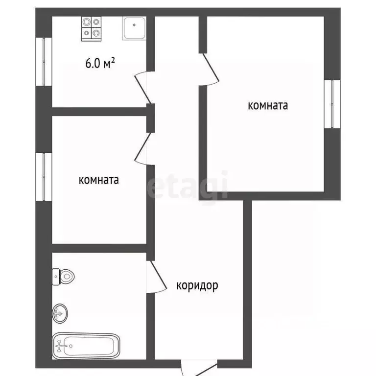 2-к кв. Севастополь ул. Истомина, 31 (42.7 м) - Фото 2