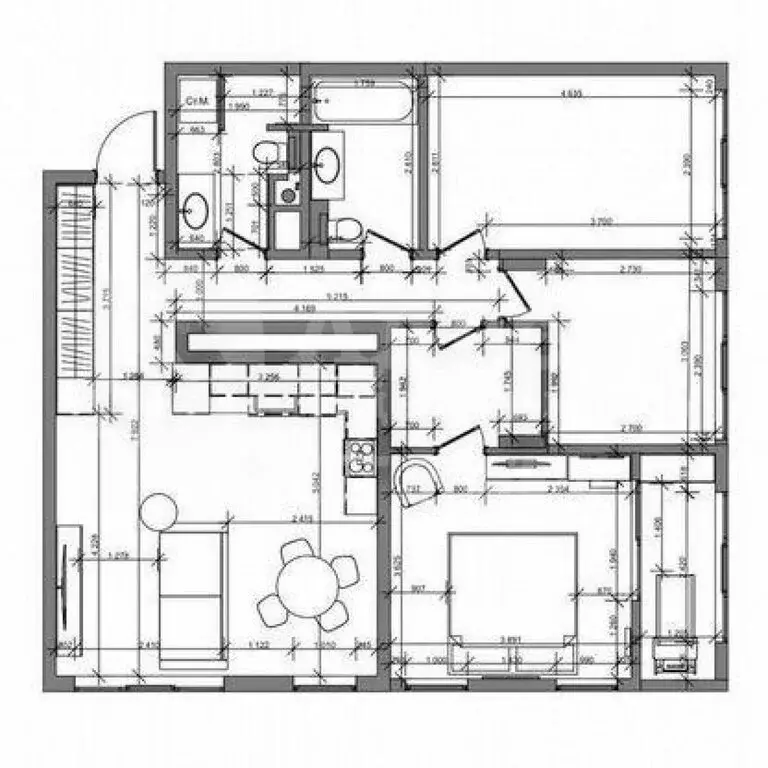 3-комнатная квартира: деревня Дударева, улица Сергея Джанбровского, ... - Фото 1