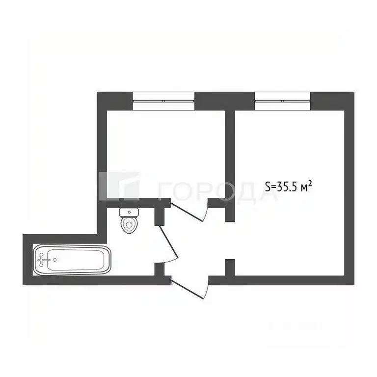 1-к кв. Алтайский край, Новоалтайск Песчаный пер., 68/2 (35.5 м) - Фото 2