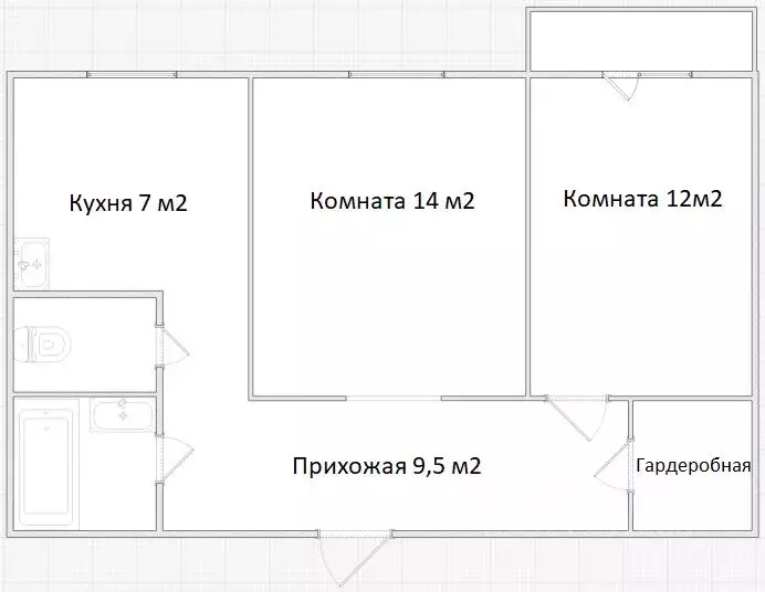 2-к кв. Красноярский край, Красноярск ул. Мичурина, 14 (52.0 м) - Фото 2