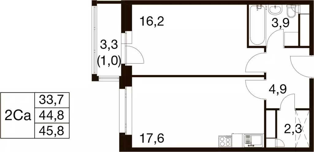 1-комнатная квартира: Балашиха, микрорайон Гагарина, Проектная улица, ... - Фото 1