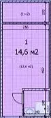 Квартира-студия, 15,1 м, 1/9 эт. - Фото 1