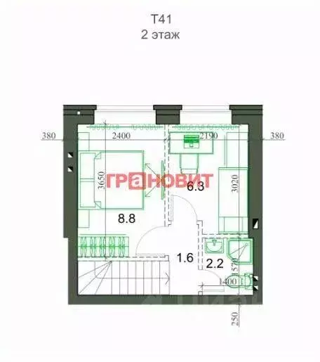 Таунхаус, 41.3 м - Фото 0