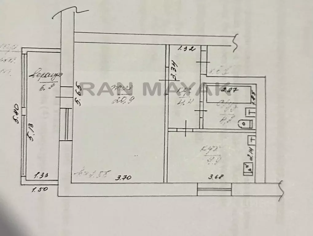 1-к кв. Адыгея, Майкоп ул. 2-я Крестьянская, 12 (37.4 м) - Фото 2