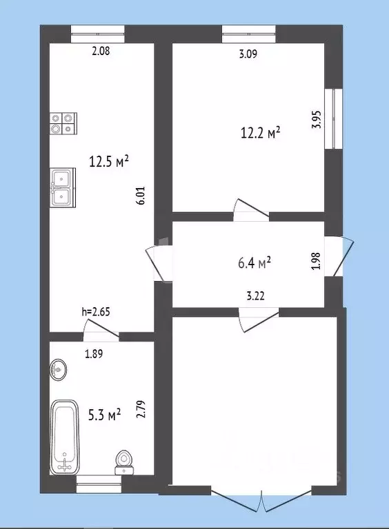 Дом в Калужская область, Калуга Новаторская ул., 50 (36 м) - Фото 2