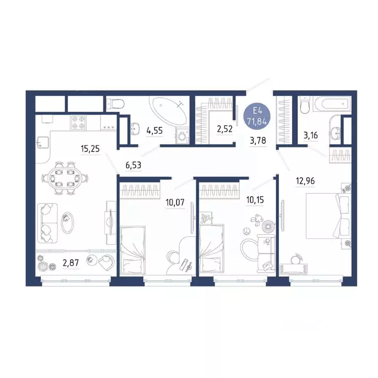 3-к кв. Рязанская область, Рязанский муниципальный округ, с. Дядьково ... - Фото 1