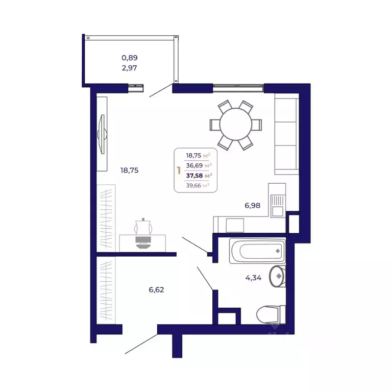 1-к кв. Башкортостан, Уфа Затон-Восточный жилрайон, Паруса жилой ... - Фото 1