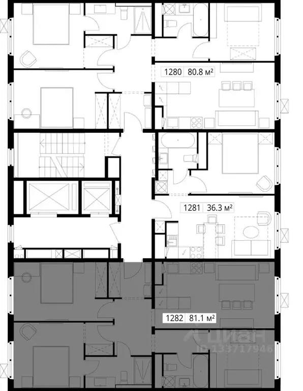 3-к кв. Московская область, Ленинский городской округ, д. Сапроново, ... - Фото 1