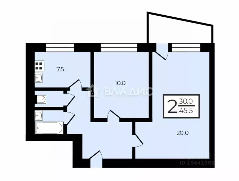 2-к кв. Москва проезд Берингов, 4 (45.5 м) - Фото 2