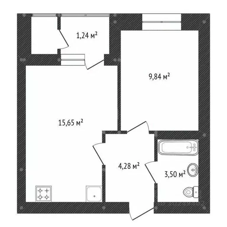 1-к кв. Башкортостан, Уфа ул. Даяна Мурзина, 7/1 (34.5 м) - Фото 2