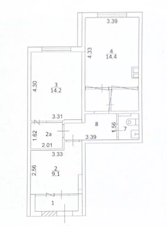 Помещение свободного назначения в Москва ул. Летчика Бабушкина, 42 (56 ... - Фото 2
