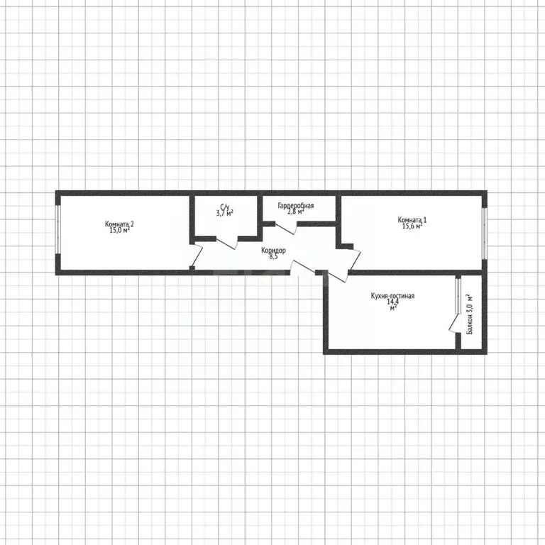 2-к кв. Адыгея, Майкоп ул. К.А. Васильева, 1к4 (60.0 м) - Фото 2