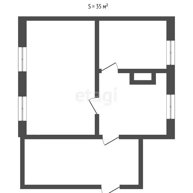 2-комнатная квартира: Тюменская область, Заводоуковский муниципальный ... - Фото 1