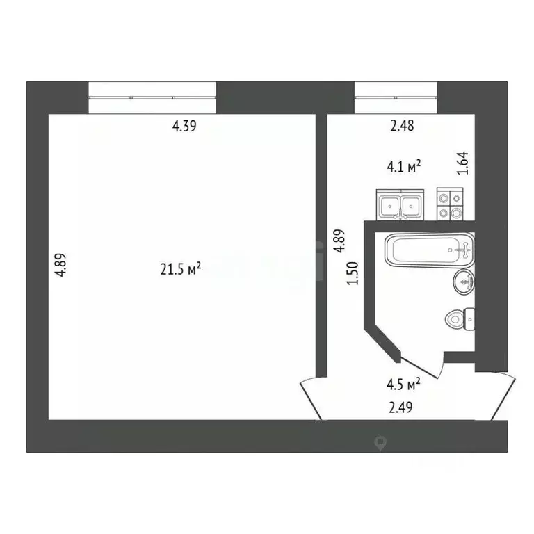 1-к кв. Владимирская область, Ковров Моховая ул., 3 (33.0 м) - Фото 1