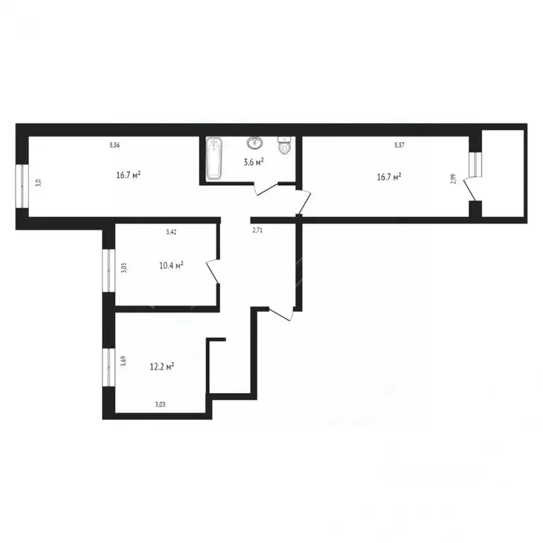 3-к кв. Тюменская область, Тюмень Мелиораторов мкр, ул. Сидора ... - Фото 2